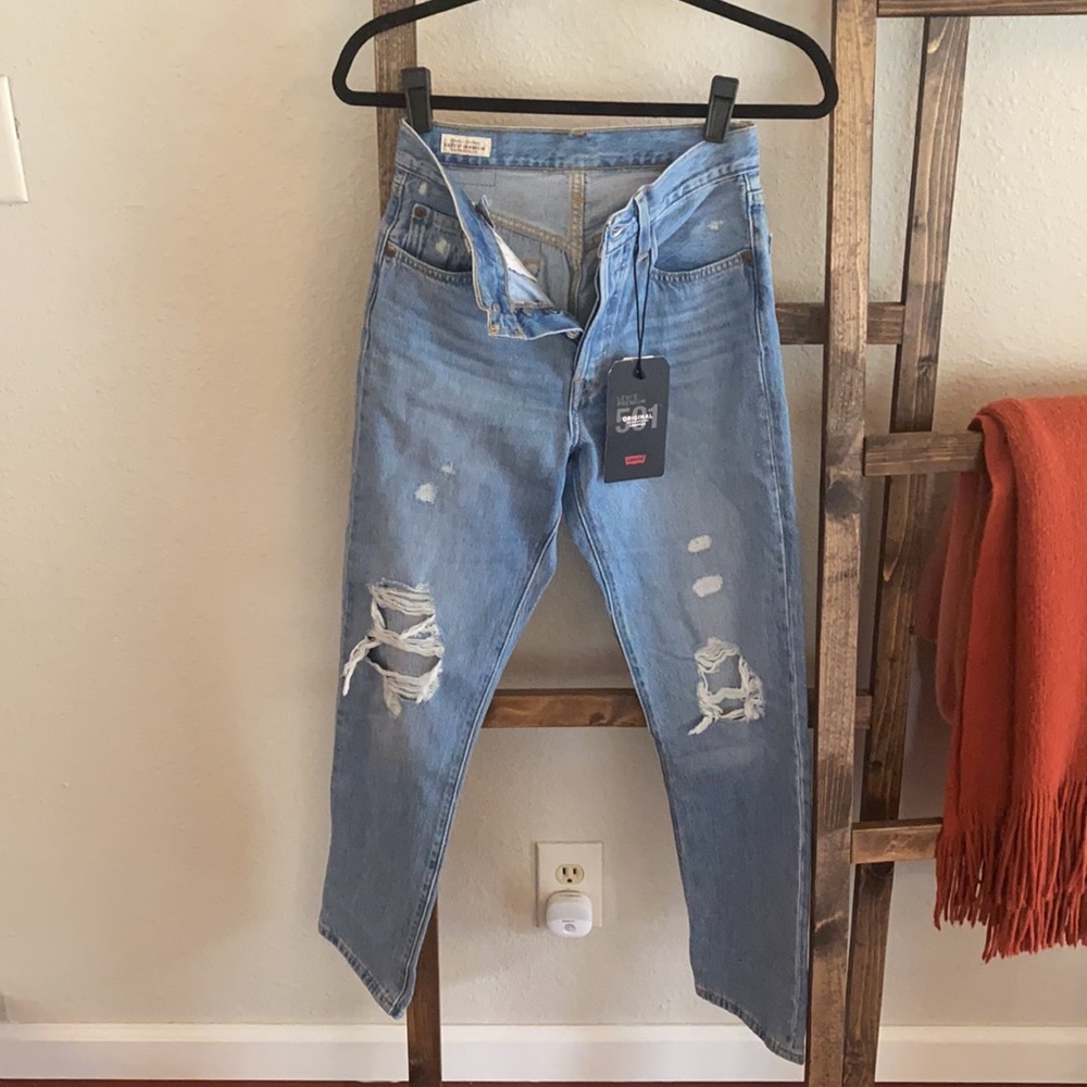 Levi’s 501 Cropped High Rise, Straight Leg 24x28